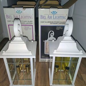 Set Of 2 Bel Air Lighting  Outdoor Lantern Cast Al